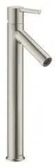 AXOR-HG-AXOR-Starck-Einhebel-Waschtischmischer-250-mit-Hebelgriff-fuer-Waschschuesseln-mit-Ablaufgarnitur-Edelstahl-Optic-10103800 gallery number 1
